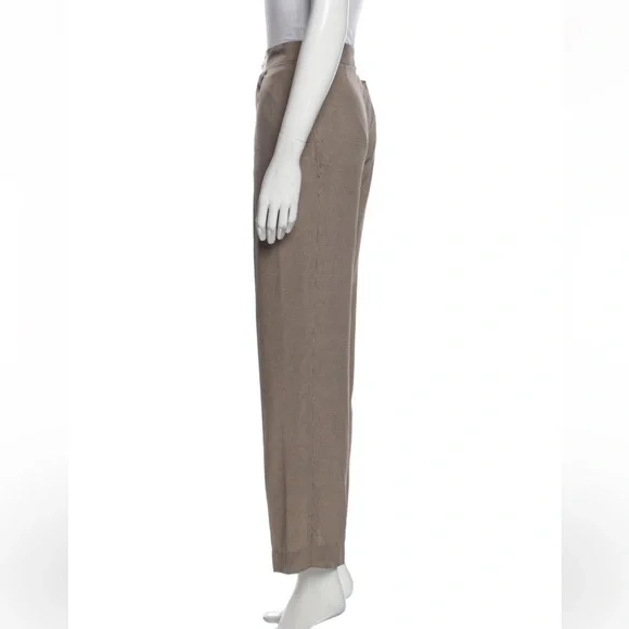 Ralph Lauren Silk Pants Brown Print - Picture 5 of 7